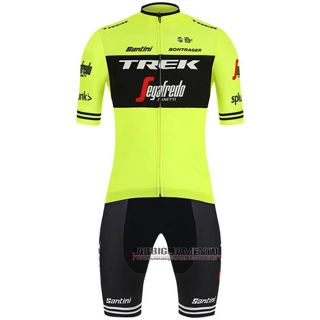 Abbigliamento Trek Segafredo 2019 Manica Corta e Pantaloncino Con Bretelle Verde Nero - Clicca l'immagine per chiudere